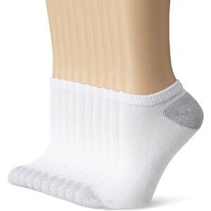 New 10 Pack Hanes Womens Size 8-12 No Show Soft Moisture Wicking Socks